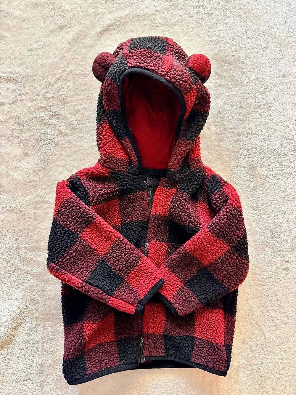George Baby Plaid Sherpa Fleece Jacket – 18–24 Months